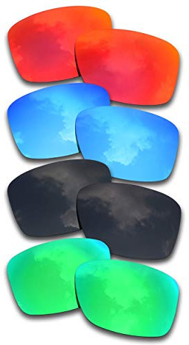 SOODASE Für Oakley Jupiter Squared Sonnenbrillen Rot/Blau/Schwarz/Grün Polarisierte Ersatzgläser