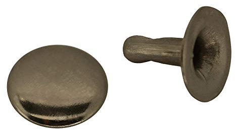 500 Stk Hohlnieten Einzelkappe Metall Rund-Nieten Ziernieten Größen- /Farbwahl, Farbe:altmessing, Größe:10x3x9mm