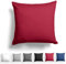 Alreya Mako Satin Kissenbezug 50 x 50 cm - 100% Baumwolle mit YKK Reißverschluss, Superweicher Kopfkissenbezug, Kissenhülle, Oeko-TEX® Standard Zertifiziert, Rot, nur Kissenbezug