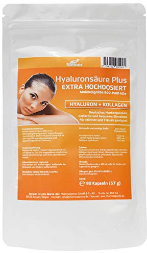 Steiner Hyaluronsäure Kollagen 500mg Hyaluron-Kollagen 90 Kapseln