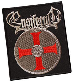 Ensiferum, accessorio per souvenir ricamato con ferro da stiro, colore: nero