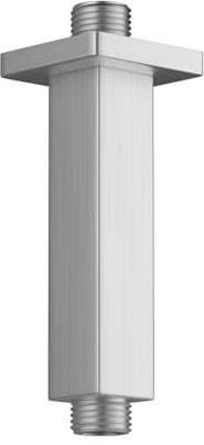 KATAIS Shower Arm with Flange, 4 inch Ceiling Mounted Straight Shower Head Arm, Square Design, Brushed Nickel
