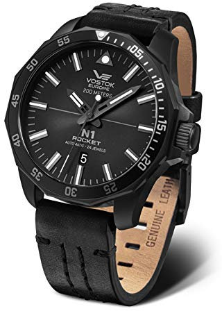 Vostok Europe Rocket Herren Uhr analog Automatik mit Leder Armband NH35A-225C617