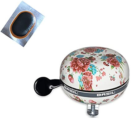 Basil Big Bell Bloom Fahrrad Glocke Gardenia White inkl. Schlauchflicken