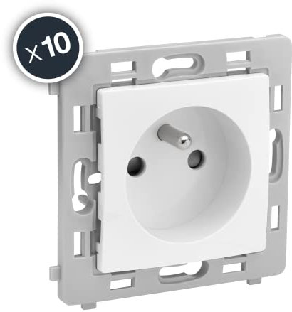 Mecanisme Prise De Courant 2P+T Blanc Bo - Gamme Caly - DEBFLEX 802000