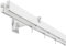 DécoProfi Gardinenstange Innenlauf 2-läufig Set Long rechteckig Weiß/Verchromt I Länge: 320cm Aluminium für Wandmontage I Als Gardinenschiene & Vorhangstange geeignet