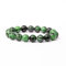 V Vascavi Armband Edelstein, Naturstein als Chakrastein, Heilstein, Ø 8 mm Perlen, MADE IN GERMANY Perlenarmband ca. 20 cm lang, elastisch, Rubin Zoisit
