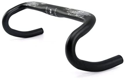 Manubrio for Bici da Strada 31,8 Mm 380mm 400 Mm 420 Mm 440 Mm Manubrio Piegato da Corsa Manubrio Esterno for Bicicletta Manubrio Ultraleggero in Lega di Alluminio (Color : Black White, Size : 380mm