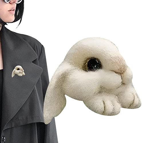 Yusheng Tier Brosche Mode-Filz-Brosche Katzenbrosche, Niedliche Brosche, Tier Abzeichen Brosche Pin Für Frauen Und Mädchen (Kaninchen-, Katzen-, Tigerform)