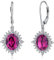 Amethyst Ohrringe Hängend Tropfenohrringe Silber 925 Zirkonia Ohrringe Hänger Modernschmuck Ohrringe Hängend Lila Ohrhänger Silber 925 Stein Hängende Ohrringe Weißgold Haengend