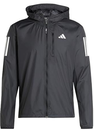 adidas Herren Own The Run Jacket Jacke, Black/White Pocket, L