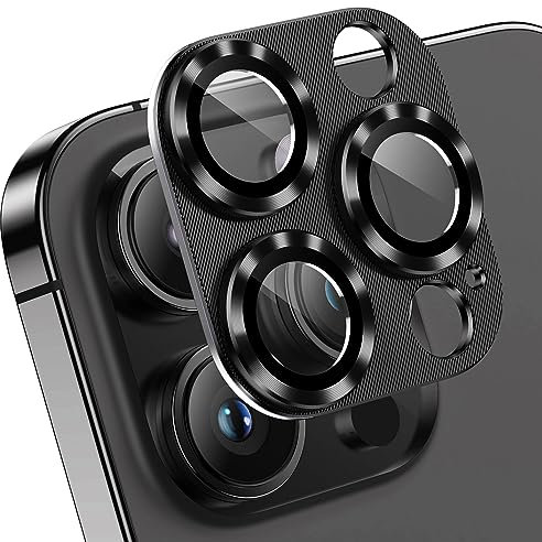 AFARER 2 Stück für iPhone 15 pro/15 pro max kameraschutz metall,9H Härte HD Kamera Schutzfolie,Linsenschutz ultradünnes,gehärtet Glas Abdeckung,Panzer Schutz Folie,Starke Haftung kratzfeste,Schwarz