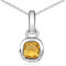 Materia Citrin Stein Kette Silber 925 Damen Anhänger KA-248-Citrin_K141