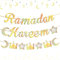 IWTBNOA Ramadan Kareem Girlande, Ramadan Girlande Gold, Ramadan Kareem Banner, EID Mubarak Deko, Ramadan Banner, Ramadan Mubarak Dekoration für Eid Festival Party Dekoration, Ramadan Deko