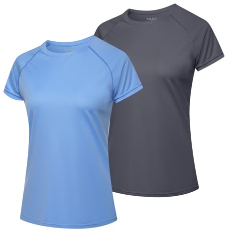 MEETWEE kurz & Lang Damen Surf Shirt Rash Guard UV Shirts Schwimmen Tankini UPF 50+ Kurzarm Badeshirt Bademode Shirt