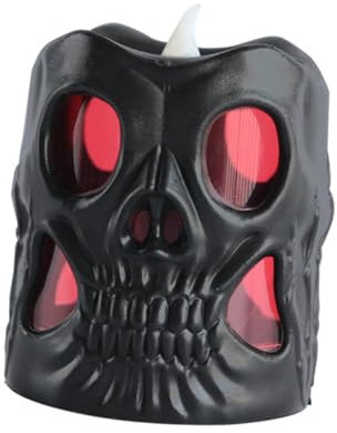 BESTonZON Halloween Skelett Licht 4 Farben Farbverlauf Kerze Lampe Dekorativ für Home Party