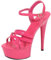 Minetom Damen Plateau Pumps High Heels Stiletto Schnallenschuhe Sandaletten Absatzschuhe Elegant Peep Toe Plattform Abend Party Hochzeit Sandalen A Rose 41 EU