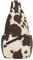 Schwarze und weiße Kuh, geeignet für Sport, Laufen, Reisen, Outdoor-Tragetaschen für Herren und Damen, Kuhfell-Aufdruck, Einheitsgröße, Retro-Stil