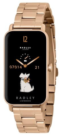RADLEY Womens Series 21 Smart Watch with Stainless Steel Lozenge Rose Gold Plated Strap RYS21-4016