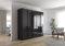 Drehtürenschrank >Modesty< in Glas Basalt/grau metallic - 226x210x54 (BxHxT)