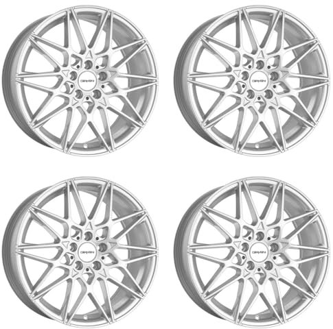 4x Carmani Felgen Alufelgen 18 Knut 8,0x19 ET27 5x112 white silver kompatibel mit VW Arteon Beetle Eos Golf VII Golf VIII ID.4 Passat Scirocco Tigu