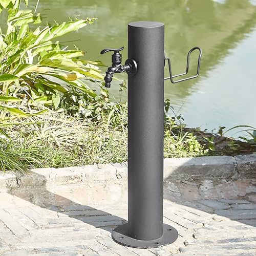 Hltdzer Colonna d'Acqua Verticale per Giardino Tubo Resistente al Gelo per Esterni Rubinetto per Colonna d'Acqua Verticale in Acciaio Inossidabile 304 Fontana Decorativa per Irrigazione(Type B)