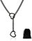 Yamobi Women Heart O Ring Punk Rock Necklace Für Frauen, Edelstahl Halskette Mit Zwei Herzen Und Robuster Kubanischer Kette, Lariat Y Kette with Heart Locker