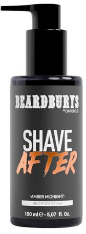 Beardburys After Shave Black | After Shave Lotion für Herren, beruhigender, erfrischender und feuchtigkeitsspendender Balsam für die Nachrasur, Vitamin E, Karité und Aloe Vera, 150 ml