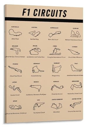 F1-Poster, klassischer Titeldruck, Fotokunst, Malerei, Leinwand, Poster, Zuhause, moderne Dekoration, Poster, 60 x 90 cm