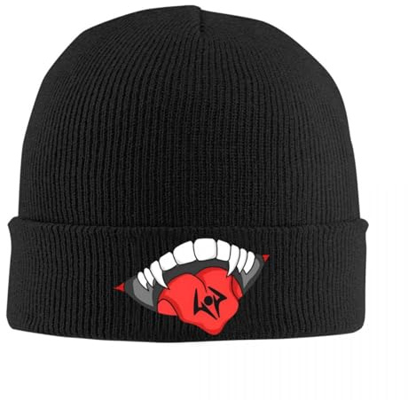 HEBUOUI Herren Bohnenhut für Winter Wärme Jujutsu Sukuna Mund Kaisen Hüte Herbst Winter Mütze Ski Comic Anime Kappe Unisex Acryl Haube Geschenk