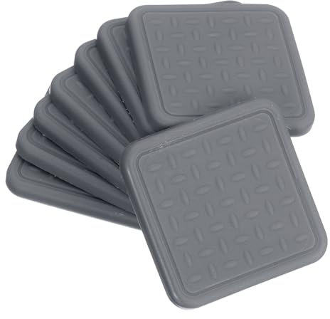 sourcing map Lot de 8 patins antidérapants pour meubles, 4 cm, patins de protection de sol antidérapants pour lit, canapé, table (gris)