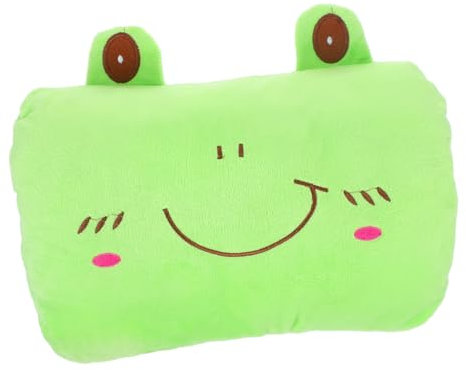 KOMBIUDA Handwärmer Kuschelkissen Plüsch Cartoon Frosch Handkissen Weich Leicht Warm Reisekissen Für Winter Gebrauch