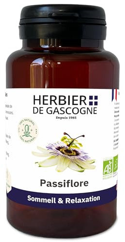 Passiflore BIO | 200 gélules | Sommeil & Relaxation | 230 mg dosage 100% naturel sans additif et non comprimé | L'HERBIER DE GASCOGNE | Herboriste depuis 1985