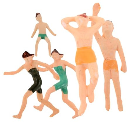 DRESSOOS 5stücke Miniatur Strandfiguren Bunte Badeanzug Modelle Für Dioramen Puppenhäuser Und Sammlungen Große Detailreiche Figuren Langlebigem Kreative DIY-projekte Und