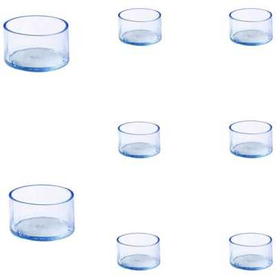 Lot de 24 embouts de protection ronds en silicone pour pieds de chaise - Diamètre : 20 mm - Transparent
