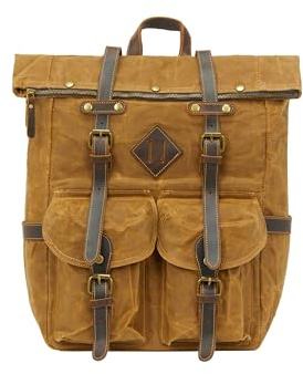 DreiMaster Vintage Herren Rucksack, Kamel, One Size
