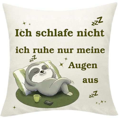 Zalingo Dekorativer Kissenbezug 45 x 45 cm, Doppelseitig Bedruckt Leinen Kopfkissenbezug, Lustiger Geburtstag Geschenk, Persönliches Geschenk für Papa, Opa