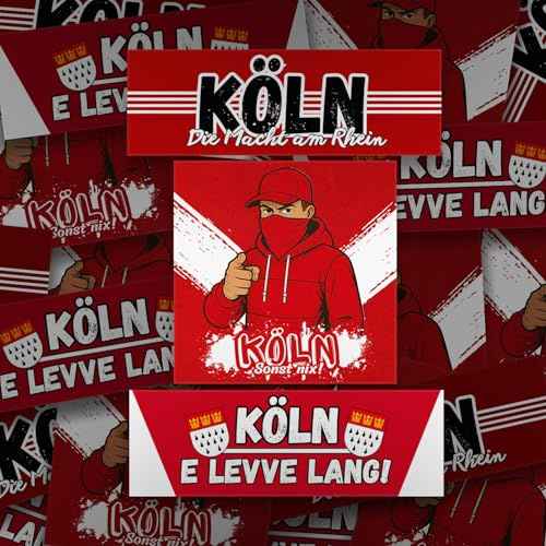 Fan-Kultur Xperience 300x Köln Sticker/Aufkleber Mix/Fußball Fanartikel/PVC/wetterfest