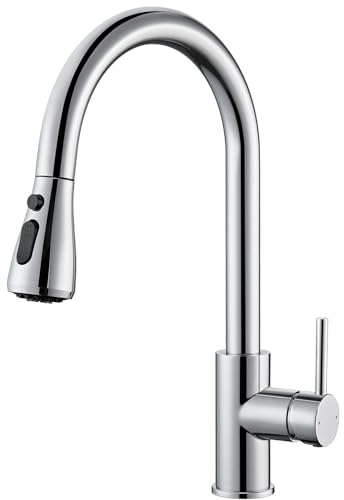 DERW Kitchen Tap, Kitchen Mixer Tap with Pull Out Sprayer 3 Modes Spray
