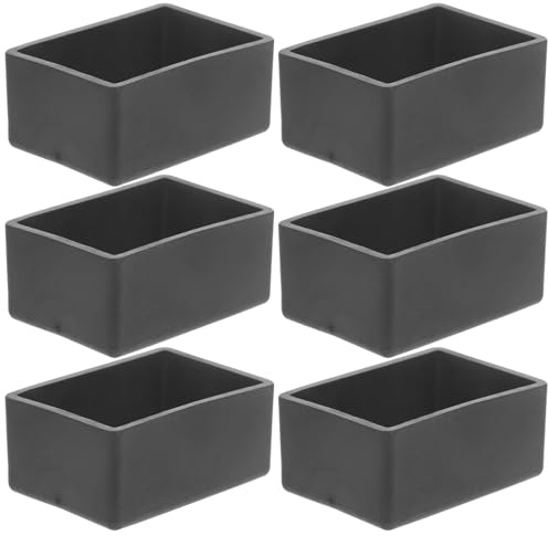 FELTECHELECTR 8pcs Rectangular Pvc Chair Leg Floor Protectors, Table Feet Mat Covers for Office and Bookstore, Silent Gliding Anti-skid Furniture Feet Caps for Table and Chair