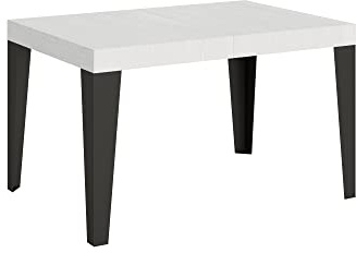 Itamoby Ausziehtisch 140/224 x 80 cm Flame weiß Esche Beine anthrazit
