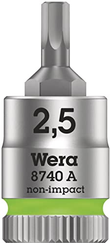 8740 A Zyklop bit Socket with 1/4 Drive with Holding Function, 2,5 x 28 mm