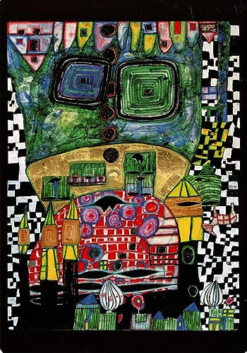 Wörner Verlag Kunstkarte Hundertwasser Antipode King - König der Antipoden