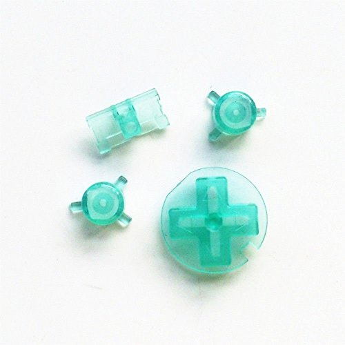 Multicolor Full Set Custom Keypads A B Buttons Mod Kit Button für Game Boy Pocket GBP Ersatzteile – Transparent Grün