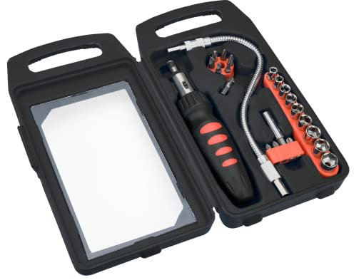 Flexibler Schraubendreher set mit Bits und Stecknüsse