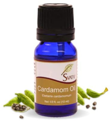 SVATV KARDAMOM Ätherisches Öl Aromatherapie in therapeutischer Qualität Duftöl für Diffusor Yoga Massage & DIY Körperpflege 10 ml