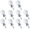 sourcing map 20mm Dia 10pcs Crystal Knobs Aluminum Alloy Base Round Shape Knob Drawer Pull Handle Furniture Door Cabinet Cupboard Wardrobe Dresser Decorative Silver Color