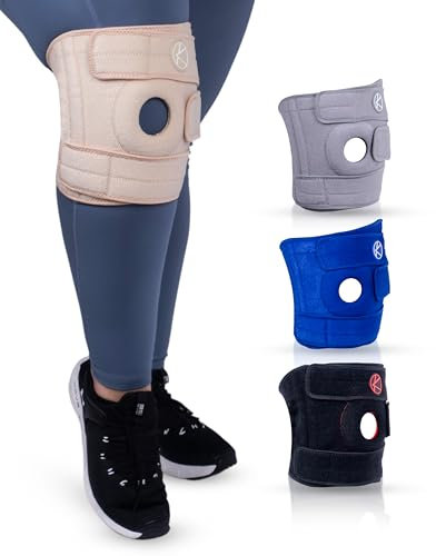 KARM Rodillera de talla grande para mujeres y hombres, 4XL, 5XL, 6XL, soporte de rodilla extragrande para piernas grandes, muslos, soporte ajustable de talla grande para personas obesas, artritis