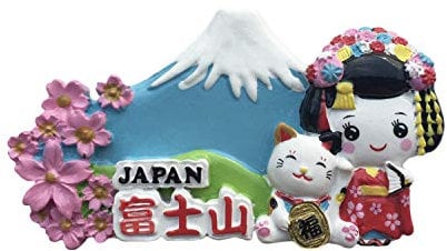 Japan 3D Fuji Mountain Refrigerator Magnet Resin Travel Souvenirs,Handmade Home & Kitchen Decoration Japan Fridge Magnet Collection Gift