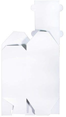 Rayher 67348102 Faltschachtel Haus, 6 Stück, weiß, 10 x 7,5 x 20 cm, Geschenkkarton, Geschenkbox, Geschenkkarton